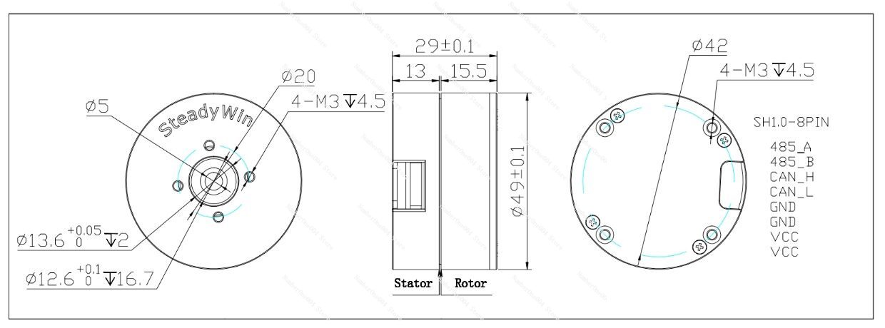 For DD5010 Brushless DC Motor  - Direct Drive Servo Motor Robotics 评论和价格