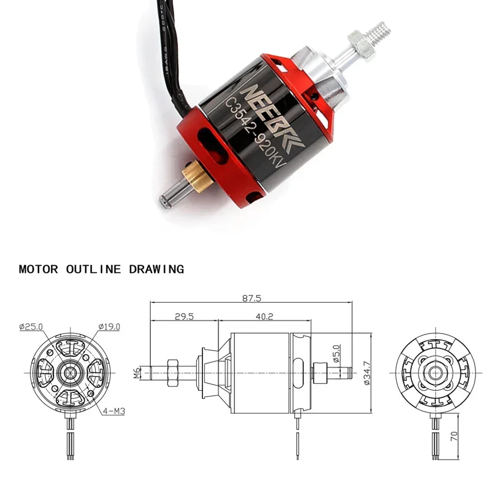 1/2/4PCS 3542 920KV 1400KV Out - Brushless Motor Thrust Test Stand 评论和价格