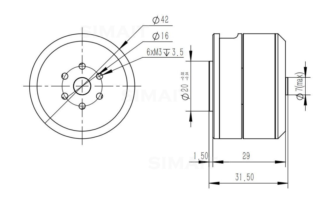 FOR DAMIAO DM-H3510 BLDC Hub M - Direct Drive Servo Motor Robotics 评论和价格
