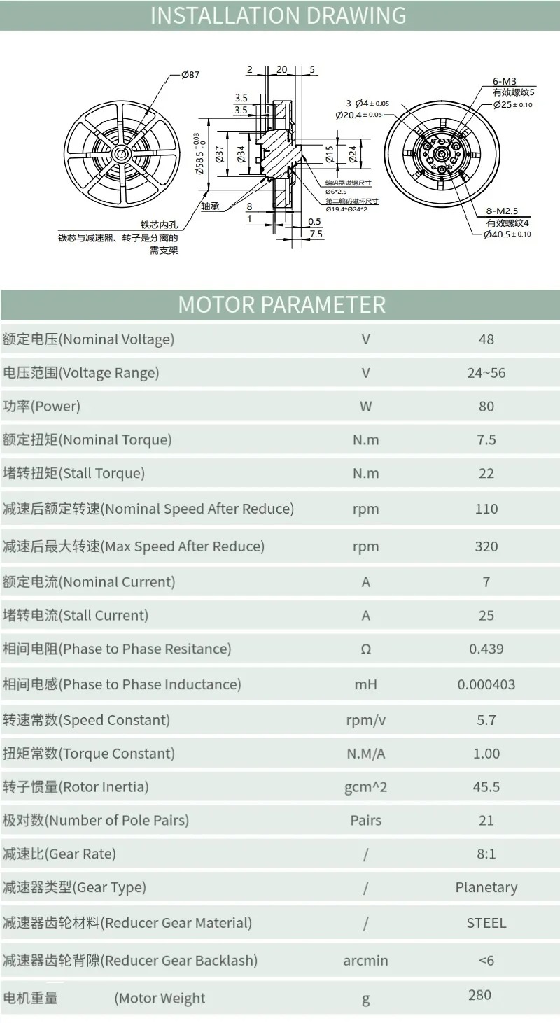8N.M WK8108-8 Planetary Reduce - Mit Cheetah Motor Actuator 评论和价格